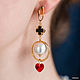 Order Asymmetric Rabbit Messenger Earrings From Alice in Wonderland. Coffeelena. Livemaster. . Earrings Фото №3