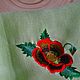 Linen napkins with embroidery 'Scarlet poppy', Swipe, Moscow,  Фото №1