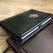 Именные сувениры: кожаная обложка для паспорта Огонь