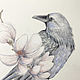 Order 'Wise Raven' pencils (flowers, white, birds). Nadezda Perova. Livemaster. . Pictures Фото №3