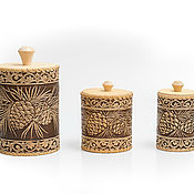 Посуда handmade. Livemaster - original item A set of birch bark containers from bark 