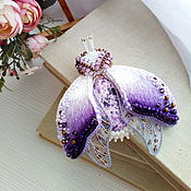 Украшения handmade. Livemaster - original item Purple Moth brooch, 11 x 10 cm. Handmade.