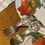 Винтаж handmade. Livemaster - original item bears-baby. Spoon and Fork by Ralph Lauren.. Handmade.