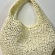 Легкая сумочка из рафии на лето. Классическая сумка. Lacejute. Интернет-магазин Ярмарка Мастеров.  Фото №2