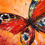 Butterfly oil painting on canvas