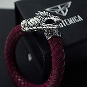 Украшения handmade. Livemaster - original item Dragon Bracelet | Silver / Premium Leather. Handmade.