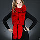 Stole from the red Fox Tails. Collars. Fur495. My Livemaster. Фото №4
