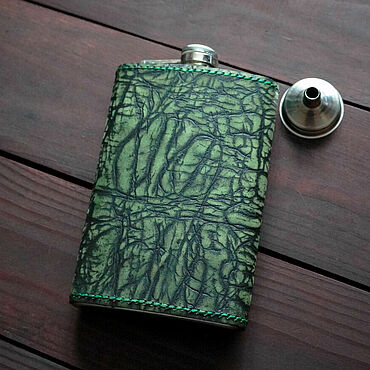 Сувениры и подарки ручной работы. Ярмарка Мастеров - ручная работа Фляжка "Буффало".Ручная работа.Натуральная кожа. Handmade.