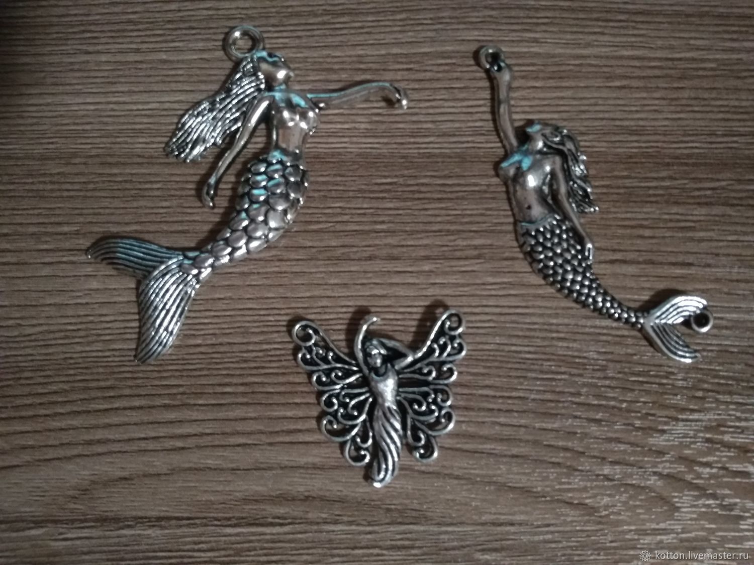 Подвески: Русалка, Фея бабочка, металлические подвески купить в ...