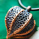Copper pendant Physalis with uvarovite. Pendant. Ural Jeweler (artelVogul). My Livemaster. Фото №5