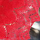 Красная теплая шаль из мохера с хлопком с кружевной каймой. Шали. Ажурные шали от Алисы (Ot-Alisochki). Ярмарка Мастеров.  Фото №5