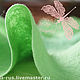 Заказать Шарф с брошью "Romantic green spring". Ольга  (Magic Dragonfly). Ярмарка Мастеров. . Шарфы Фото №3