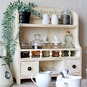 Полка белая для специй посуды коллекций декора в стиле Прованс