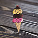Wooden Ice cream icon, Badge, Moscow,  Фото №1