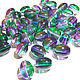 10h8 mm two-tone Glass beads barrels, Beads1, Stupino,  Фото №1