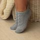 Tracery wool short socks blue 'Provence', Socks, Moscow,  Фото №1