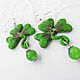 Clover Shamrock Earrings Green Polymer Clay Earrings. Earrings. Bionika - Polymer Clay Jewelry (Bionika). Online shopping on My Livemaster.  Фото №2