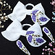 Order Bow and Hairpin, linen - embroidery Lilac. annetka-ann (annetka-ann). Livemaster. . Hairpins Фото №3