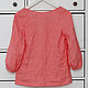 Coral boho blouse made of 100% linen. Blouses. etnoart. My Livemaster. Фото №6