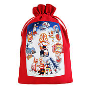 Русский стиль handmade. Livemaster - original item Folk Souvenirs: Gift bag for Christmas gifts. Handmade.