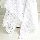 Plaid baby White,crocheted crochet pattern, Blankets, Gukovo,  Фото №1