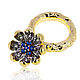 Gold ring with sapphires 0,16 ct German Kabirs, Rings, Moscow,  Фото №1