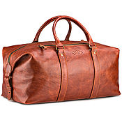 Сумки и аксессуары handmade. Livemaster - original item Leather travel sport bag (red antique). Handmade.