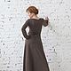 Длинное платье шоколадного цвета -. Платья. MOLOKO clothes.  Платья и Пальто (MOLOOKO). Ярмарка Мастеров.  Фото №4