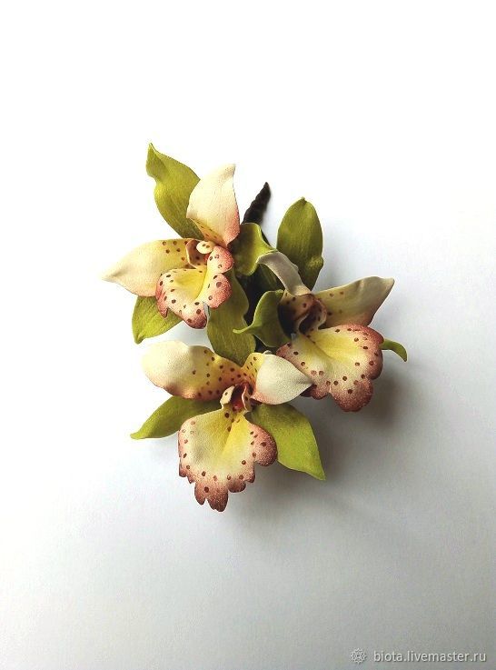 ТК102 Хрупкая бежевая орхидея. Схема для вышивки бисером (габардин) ТМ Барвиста Вишиванка