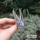 Ring with wings 'angel' blue Kyanite Labratory. Rings. Shard Noir - handmade jewelry. My Livemaster. Фото №4