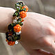 'Cloudberry': bracelet with lampwork berries, Bead bracelet, St. Petersburg,  Фото №1