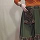 Cinderella skirt in green with pocket. Skirt style boho. Skirts. Boho-Eklektika. My Livemaster. Фото №5