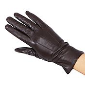 Винтаж handmade. Livemaster - original item Size 7. Demi-season gloves made of genuine brown leather. Handmade.