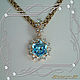 Snowflake (fantasy) - Au pendant gold 585, Topaz. Pendants. MaksimJewelryStudio. Online shopping on My Livemaster.  Фото №2