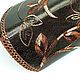 Футляр для очков кожаный с вышивкой. Очечник. Embroleather. Ярмарка Мастеров.  Фото №4