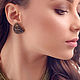 Earrings-ear-stud Crynychka bronze. Stud earrings. Etnika workshop. Online shopping on My Livemaster.  Фото №2
