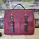 Women's leather satchel backpack, Brief case, Mezhdurechensk,  Фото №1