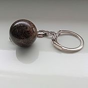 Сумки и аксессуары handmade. Livemaster - original item Keychain with natural bronzite is large! ball 18 mm. Handmade.