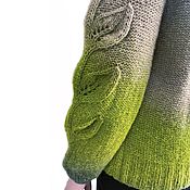 Одежда handmade. Livemaster - original item Women`s Spring jumper, sheep wool sectional, leaf pattern. Handmade.