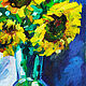 Painting with sunflowers 'Bouquet of Sunflowers' oil. Pictures. Svetlana Samsonova. My Livemaster. Фото №5