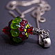 Заказать Кулон лэмпворк "Арлекин" lampwork. Arty-Crafty - Лидия Ивченко. Ярмарка Мастеров. . Подвеска Фото №3