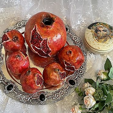 Для дома и интерьера ручной работы. Ярмарка Мастеров - ручная работа Ваза Гранат интерьерный Золотой декор. Handmade.