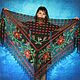 Black shawl, Lace Russian embroidered shawl, Bridal cape №23N. Shawls. Oksana (superplatok). Online shopping on My Livemaster.  Фото №2
