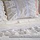 Постельное белье «КРУЖЕВА» из молочного льна с кружевом и волана, Комплекты постельного белья, Тольятти,  Фото №1