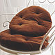 Chocolate decorative velour pillow, Pillow, Kharkiv,  Фото №1