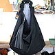 Black suede bag hobo shopper bag suede Bag large tassel. Sacks. BagsByKaterinaKlestova (kklestova). My Livemaster. Фото №5