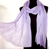 Аксессуары handmade. Livemaster - original item Silk scarf lilac women`s spring demi-season silk scarf. Handmade.