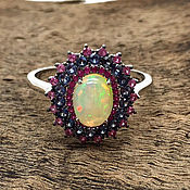 Украшения handmade. Livemaster - original item Opal ring 8*6 mm,. Handmade.