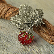 Украшения handmade. Livemaster - original item Brooch-pin: Raspberry berry Murano glass. Handmade.