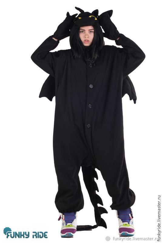 TOOTHLESS Kigurumi - Custom Handmade - Anti-pill Fleece Pijamas ...